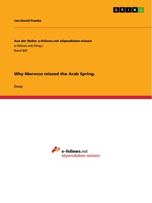 cover image of Why Morocco missed the Arab Spring.